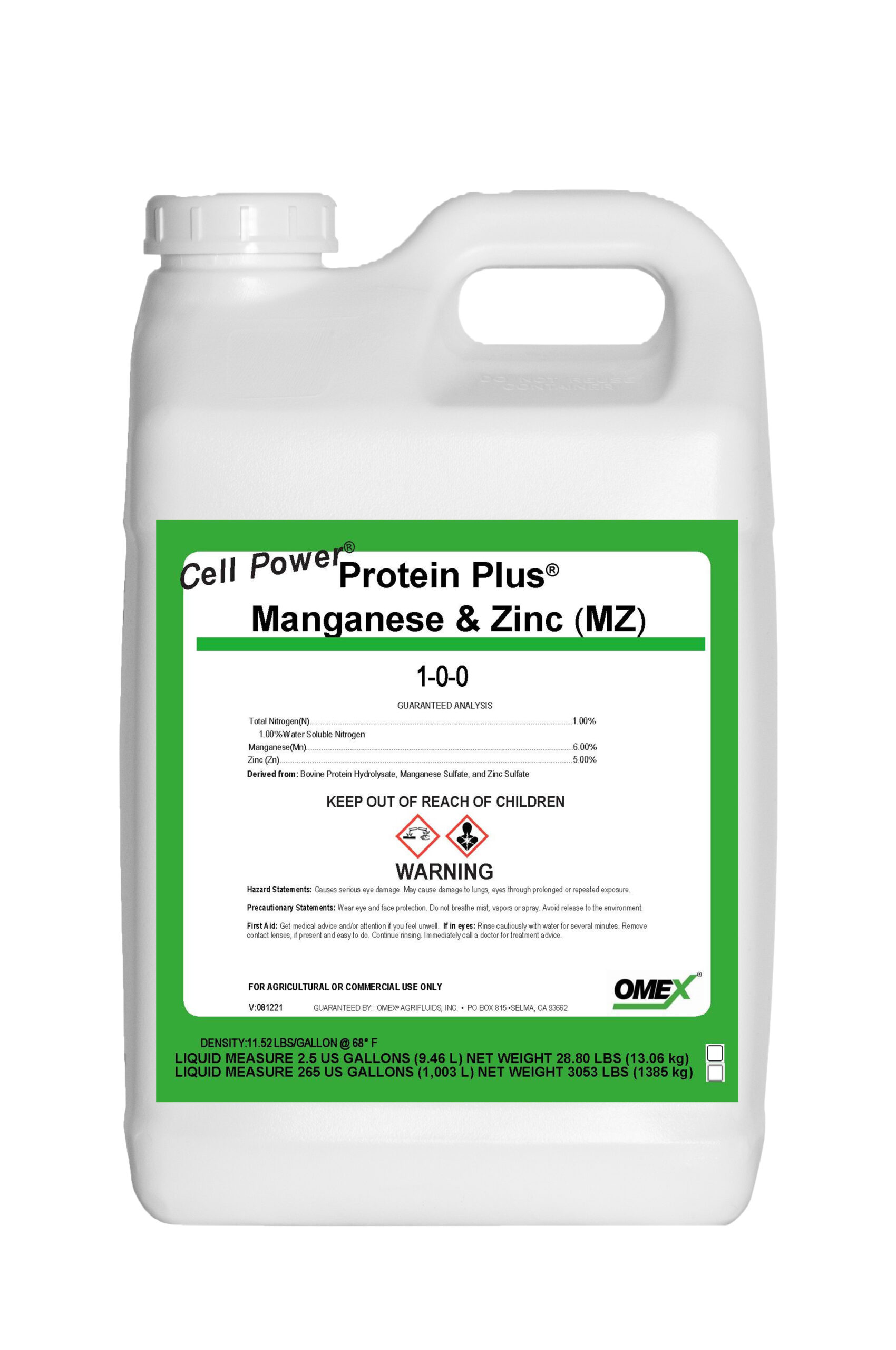 CELL POWER® Protein Plus® Manganese & Zinc (MZ) 1-0-0